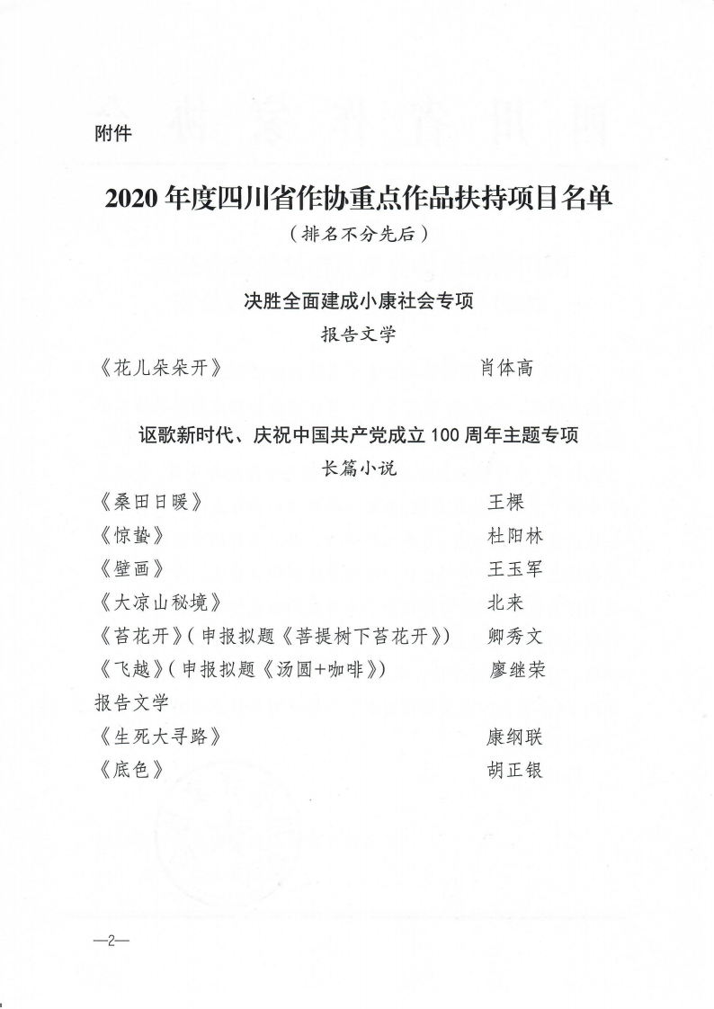 四川省作家协会重点作品扶持办公室2020年度重点作品扶持项目公告_01.png